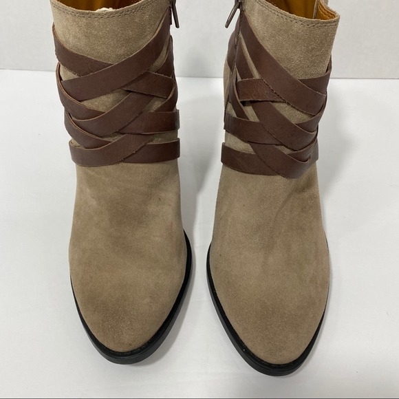 Lucky Brand Elwood Strappy Ankle Boot Brown Size 10 - Picture 12 of 14
